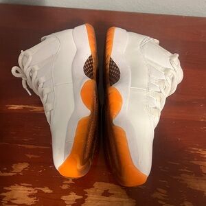Jordan White and Orange Air Jordan 11 Low Bright Citrus